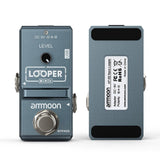 ammoon AP-09 Nano Loop Electric Guitar Effect Pedal Looper True Bypass Unlimited Overdubs 10 Minutes Recording with USB Cable