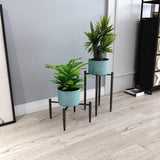 ZGXY 3 Pack Plant Stand Metal Potted Plant Holder for House, Garden,Patio, Black