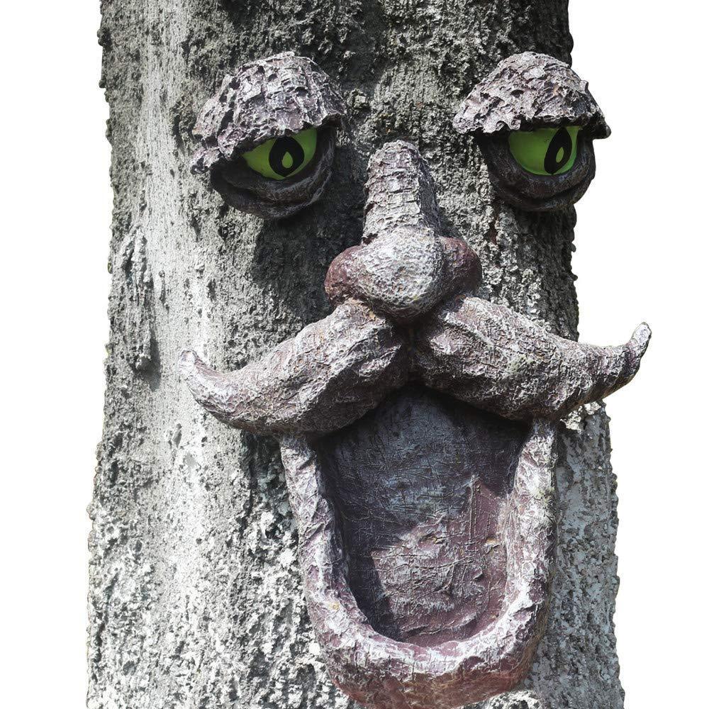 Birdfeeder Tree Face Sculpture Outdoor Yard Garden Hugger Decor Unbranded