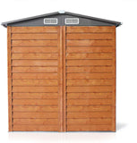 JAXSUNNY 5'x6' Outdoor Steel Garden Storage Utility Tool Shed Backyard Lawn Building Garage w/Sliding Door