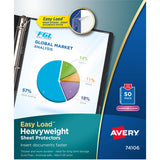 Avery Heavyweight Diamond Clear Sheet Protectors, 8.5" x 11", Acid-Free, Archival Safe, Easy Load, 50ct (74106)