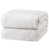 Bedsure Flannel Fleece Luxury Blanket Grey Queen Size Lightweight Cozy Plush Microfiber Solid Blanket