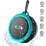 Shower Speaker, 8Gtech IPX5 Waterproof Bluetooth Speaker with 6H Playtime, 5W Big Sound, Built-in Mic, Portable Speaker with Suction Cup & Sturdy Hook, Suit for Bathroom, Hiking, Biking, Pool