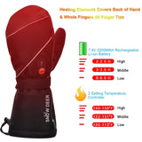 Heated Gloves,Mens Womens Heated Ski Gloves Mittens,7.4V 2200MAH Electric Rechargeable Battery Gloves for Winter Skiing Skating Snow Camping Hiking Heated Arthritis Hand Warmer Gloves