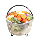 MASHANG Steamer Basket Stainless Steel Vegetable Steamer Instant Pot Accessories Fit for Instapot 6qt 8qt Electric Pressure Cooker Steamer Insert Food Steamer Egg Steamer with Silicone Covered Handle