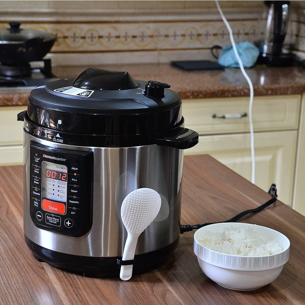 Homeleader 6 Quart 7-in-1 Multi-Use Programmable Pressure Cooker, Pressuer Cooker,Slow Cooker,Rice Cooker, Steamer, Sauté, Soup Maker and Warmer