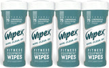 Wipex Natural Gym & Fitness Equipment Wipes for Personal Use - Lemongrass, Eucalyptus & Vinegar- Great for Yoga Mats, Pilates, Home Gym, Peloton, Spas - 4pk, 300 Wipes