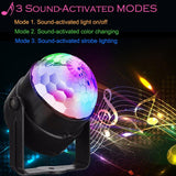 Luditek [4-Pack] Sound Activated Party Lights with Remote Control Dj Lighting, RBG Disco Ball Light, Strobe Lamp 7 Modes Stage Par Light