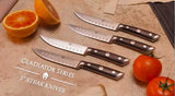 DALSTRONG Steak Knives Set - Gladiator Series - Straight Edge - German HC Steel - w/Sheaths