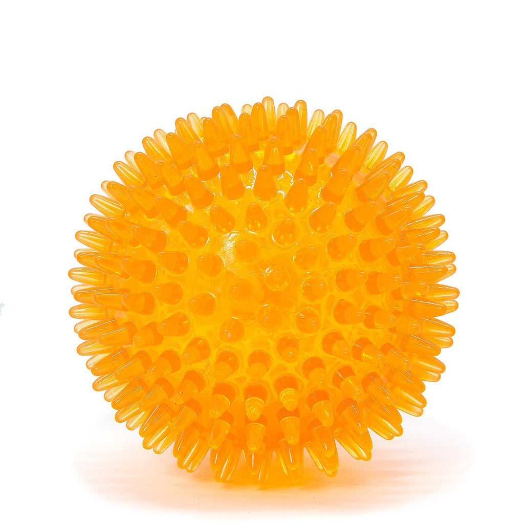 EETOYS Durable Dog Chew Spike Ball, 3Pack Squeaker Spiky Ball Squeaky Dog Toy for Training Play Fetch by EETOYS MARKET LEADER PET LOVER