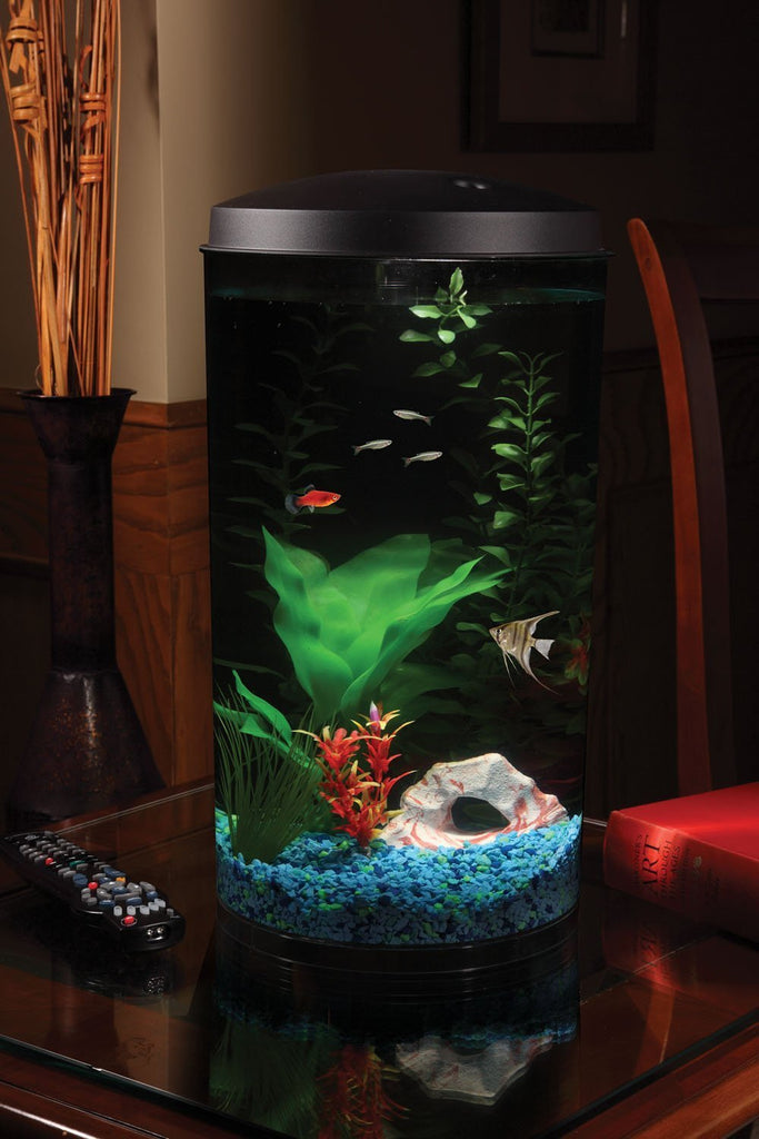 Koller Products AquaView 6 Gallon 360 Fish Tank with Power Filter & LED Lighting
