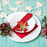 AIFUSI Cloth Napkins, Red Christmas Dinner Napkin 100% Polyester Washable Reusable for Home Dinner/Party/Wedding/Restaurant/Banquet/Christmas/New Years - Set of 6, 19" x 19"