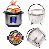 MASHANG Steamer Basket Stainless Steel Vegetable Steamer Instant Pot Accessories Fit for Instapot 6qt 8qt Electric Pressure Cooker Steamer Insert Food Steamer Egg Steamer with Silicone Covered Handle