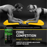STEALTH Plankster Core Trainer - Dynamic Ab Plank Workout, Interactive Fitness Board Powered by Gameplay Technology for a Healthy Back and Strong Core (Fly Yellow)