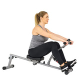 Sunny Health & Fitness SF-RW1205 12 Adjustable Resistance Rowing Machine Rower w/Digital Monitor