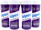 Wipex Natural Gym & Fitness Equipment Wipes, Vinegar & Lavender, 75ct Canister, Great for Yoga Mats, Pilates & Dance Studios, Home & Corp Gym, Peloton & Cycle Bikes, Spas