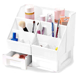 Uncluttered Designs Makeup Organizer with Drawers (White)
