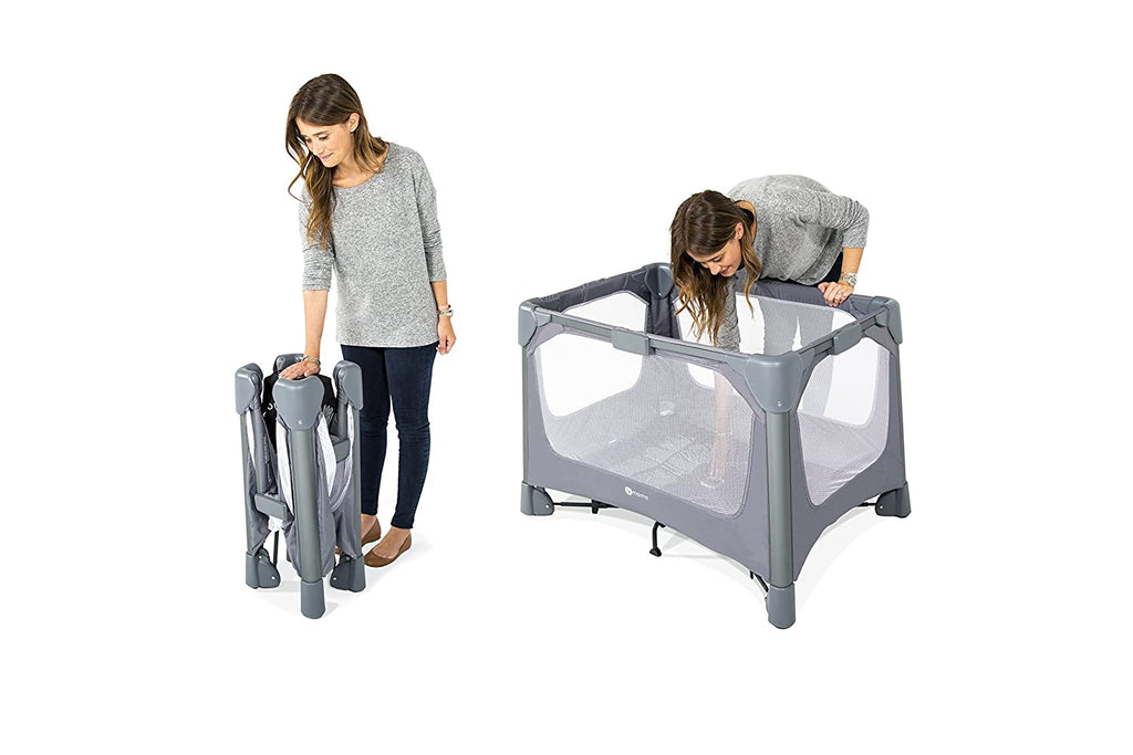4moms breeze GO Portable Travel Playard | For Baby, Infant, and Toddler | Easy One-Handed Setup | from The Makers of The mamaRoo