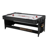 Fat Cat Pockey 7ft Black 3-in-1 Air Hockey, Billiards, and Table Tennis Table