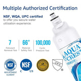AQUACREST ADQ73613401 Refrigerator Water Filter, NSF 53&42 Certified to Reduce 99% of Lead, Cyst & More, Compatible with LG LT800P, ADQ73613402, Kenmore 9490, 46-9490 (Pack of 3)