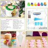 Cake Decorating Supplies Kit- 128 PCS Completed Decorating Set With Stands, Piping Tips, Pastry Bags,All-In-One Cake Decorating Set For Beginners And Professional