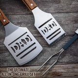 Hike Crew Dad BBQ Tools Gift Set – 4-Piece Grill Accessories Utensils Kit Perfect for Holiday, Birthday or Father’s Day – Includes Tongs, Spatula, Digital Thermometer & Carrying Case (Gift Box)