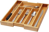 YBM Home Kitchen Utensil, Flatware, Cutlery Drawer Organizer Tray (1, 6 Compartment Fixed)
