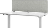 VaRoom Acoustic Desktop Privacy Divider, 23”W x 18”H Sound Absorbing Clamp-on Cubicle Desk Divider Partition Panel in Light Grey Tackable Fabric