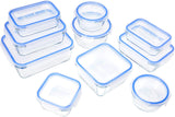 GlassLock Glass Locking Lids Food Storage Containers, 14-Piece Set