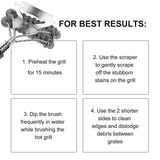 Grill Brush Bristle Free & Scraper - Safe BBQ Brush for Grill - Non Wire Stainless Grill Cleaner/Cleaning Brush - Best Rated BBQ Accessories Scrubber - Safe for Porcelain/Weber Gas/Charbroil Grates by GRILLART