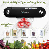 GOGING Black Vacuum Sealer Machine with 20 Pcs Vacuum Bags Automatic Food Sealers Machine Vacuum Packing Machine for Food Preservation Storage