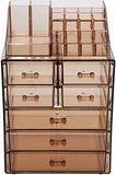 Sorbus Acrylic Cosmetic Makeup and Jewelry Storage Case Display-Spacious Design-for Bathroom, Dresser, Vanity and Countertop (4 Large, 2 Small Drawers, Clear)