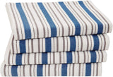 COTTON CRAFT - 12 Pack - Twill Stripe Kitchen Towel - Multi- 100% Cotton - Oversized 16x28 - Modern Clean Striped Pattern