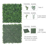 Sunnyglade 12PCS 20"x20" Artificial Boxwood Panels Topiary Hedge Plant, Privacy Hedge Screen, UV Protected Faux Greenery Mats Suitable for Outdoor, Indoor, Garden, Fence, Backyard and Décor (12PCS)