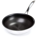 Frieling USA Black Cube Hybrid Stainless/Nonstick Cookware Fry Pan, 11-Inch