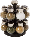 Olde Thompson 16-Jar Labeled Orbit Spice Rack Jars & Rack