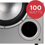 Polk Audio PSW10 10" Powered Subwoofer - Featuring High Current Amp and Low-Pass Filter | Up to 100 Watts | Big Bass at A Great Value | Easy Integration Home Theater Systems