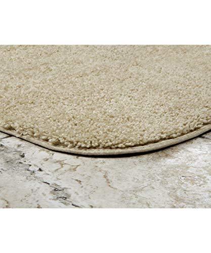 Maples Rugs Bathroom Colorsoft 20" x 21.5" Non Slip Washable Contour Toilet Rug [Made in USA] Soft & Quick Dry for Bath Floor Chocolate Nib