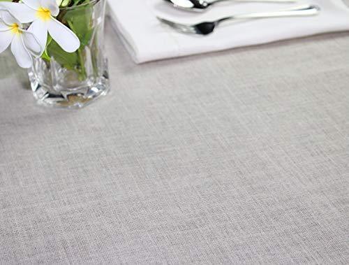 COTTON CRAFT 100% Linen Hemstitch Table Cloth - Size 60x90 Natural - Hand Crafted and Hand Stitched Table Cloth with Hemstitch Detailing.