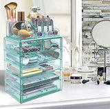 Sorbus Acrylic Cosmetic Makeup and Jewelry Storage Case Display-Spacious Design-for Bathroom, Dresser, Vanity and Countertop (4 Large, 2 Small Drawers, Clear)
