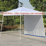 ABCCANOPY Instant Canopy SunWall (15+Colors) for 10x10 Feet, 10x20 Feet Straight Leg pop up Canopy, 1 Pack Sidewall Only, White